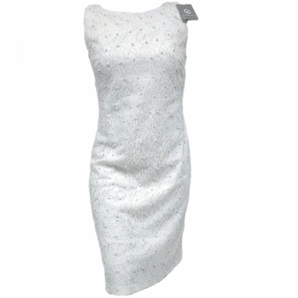 White Dress with Beads Sandro Ferrone - Perfect for Special Occasions - Picture 2 of 13